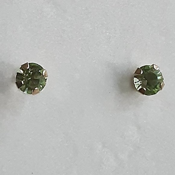 14 KT Gold August Birthstone Earrings - NEW! - Picture 2 of 4